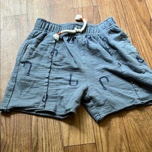 Gray Shorts with Nautical Print